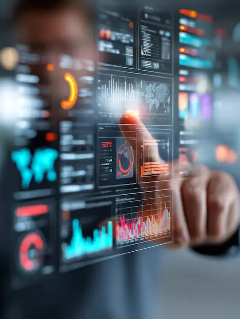 Custom web application interface showcasing performance and usability